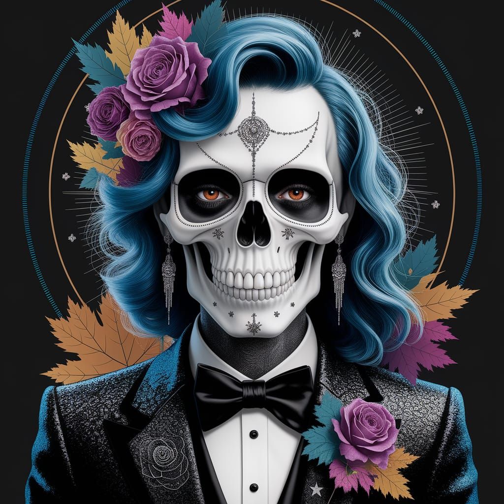 Majestic Obsidian Autumn Bone Zombie Art