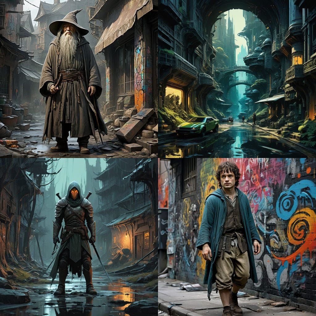 Lord of the Rings in Vibrant Graffiti Art