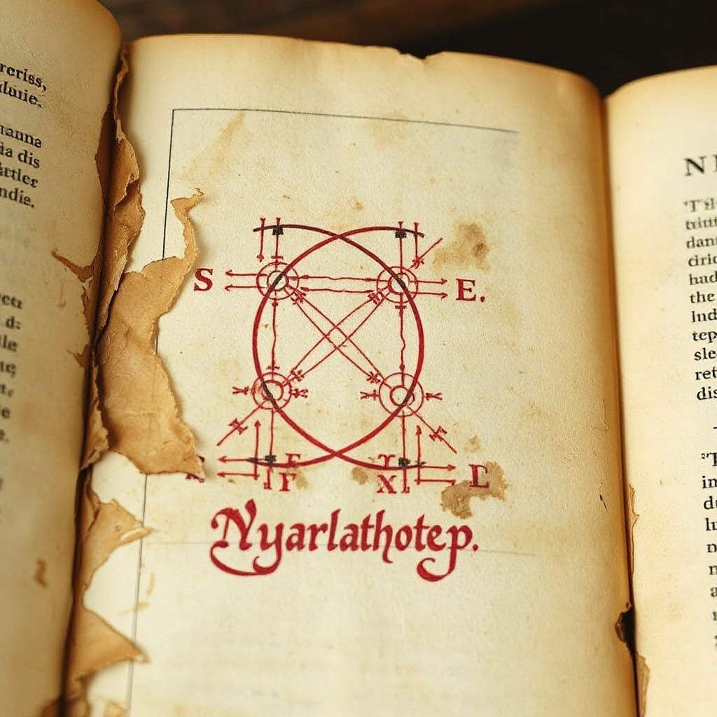 Occult Diagram on Ancient Book Page