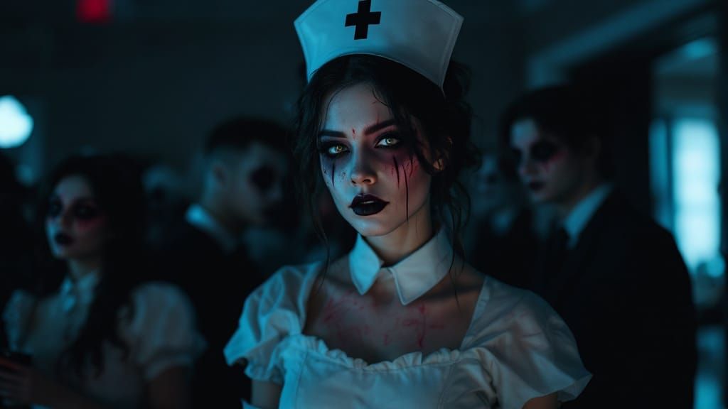 Gothic Halloween Party with Spooky College Coeds