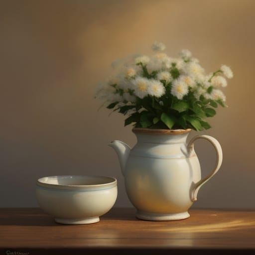 Impressionistic Close-Up of an Old Pot