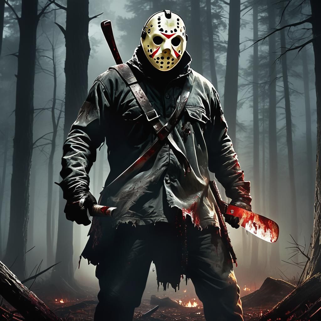 Jason Voorhees Horror Movie Poster