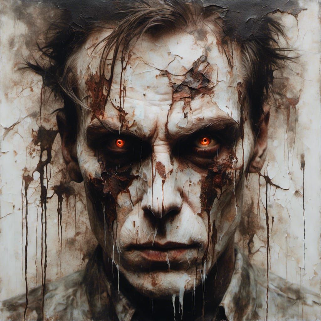 Abstract Thug Portrait With Volumetric Lighting