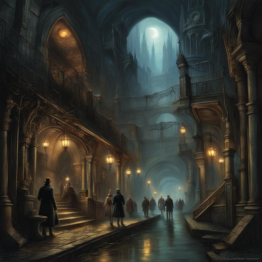 underground gothic steampunk city