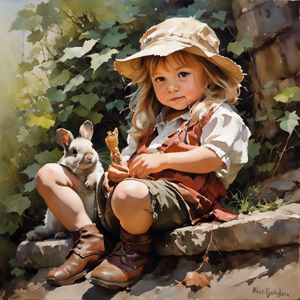 Enchanting Animals in Fairytale Illustration Style