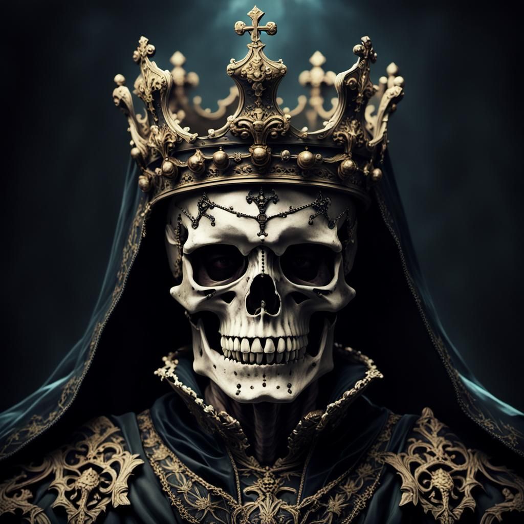 Dark Fantasy Skeleton King Portrait