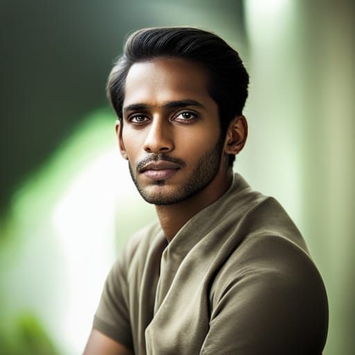 Young South Indian Man Portrait from Kerala