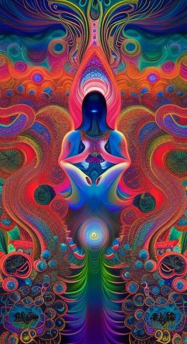 Psychedelic Musicians in a Fairytale Landscape