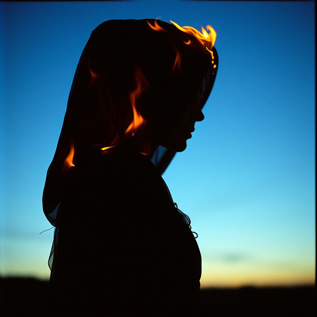 Death Drives a Fiery Carriage at Twilight