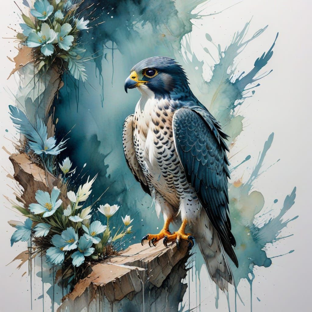 Peregrine Falcon Nesting on Coastal Cliffs