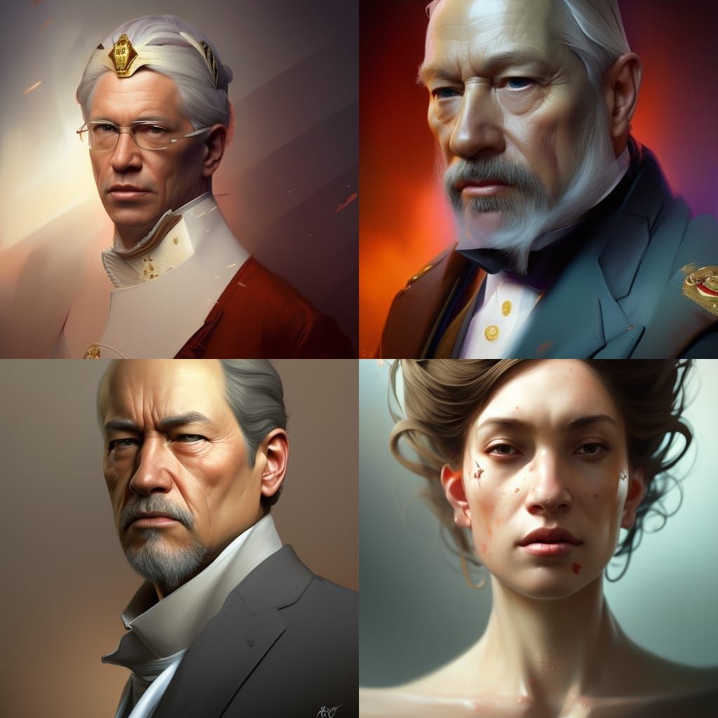 US President as a Monarch, Art Nouveau Portrait