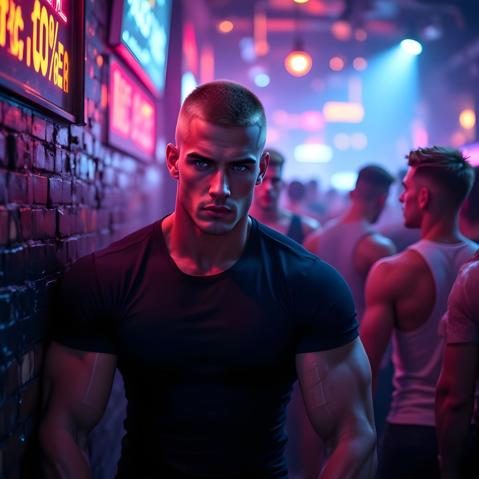 Impatient Man in Gay Club, 3D Anime Art