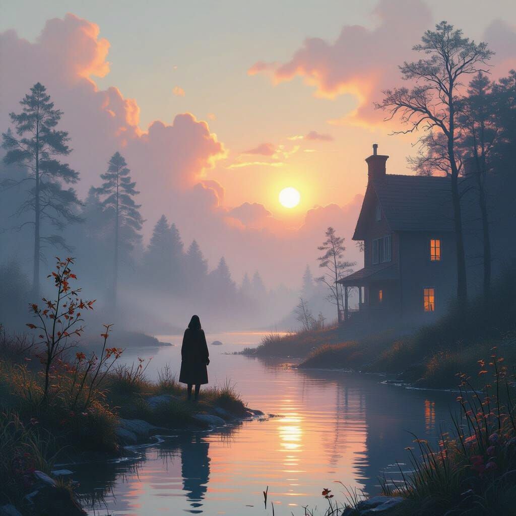 Ethereal Dreamscape in Vibrant Digital Painting Style