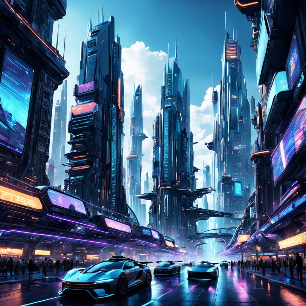 Megastructure, urbain, technologie, interactif, futuriste