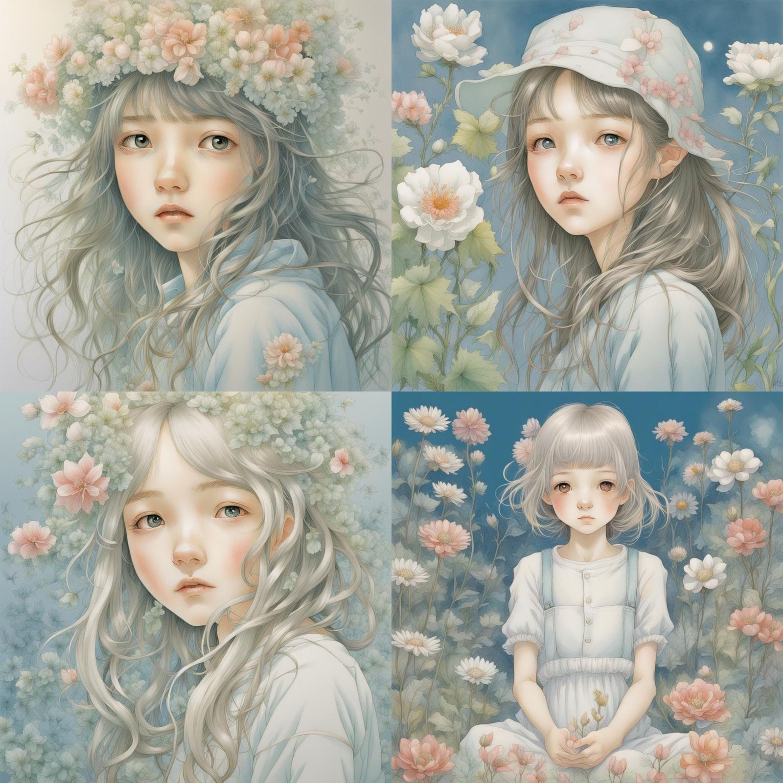 Girl in Whimsical Storybook Style