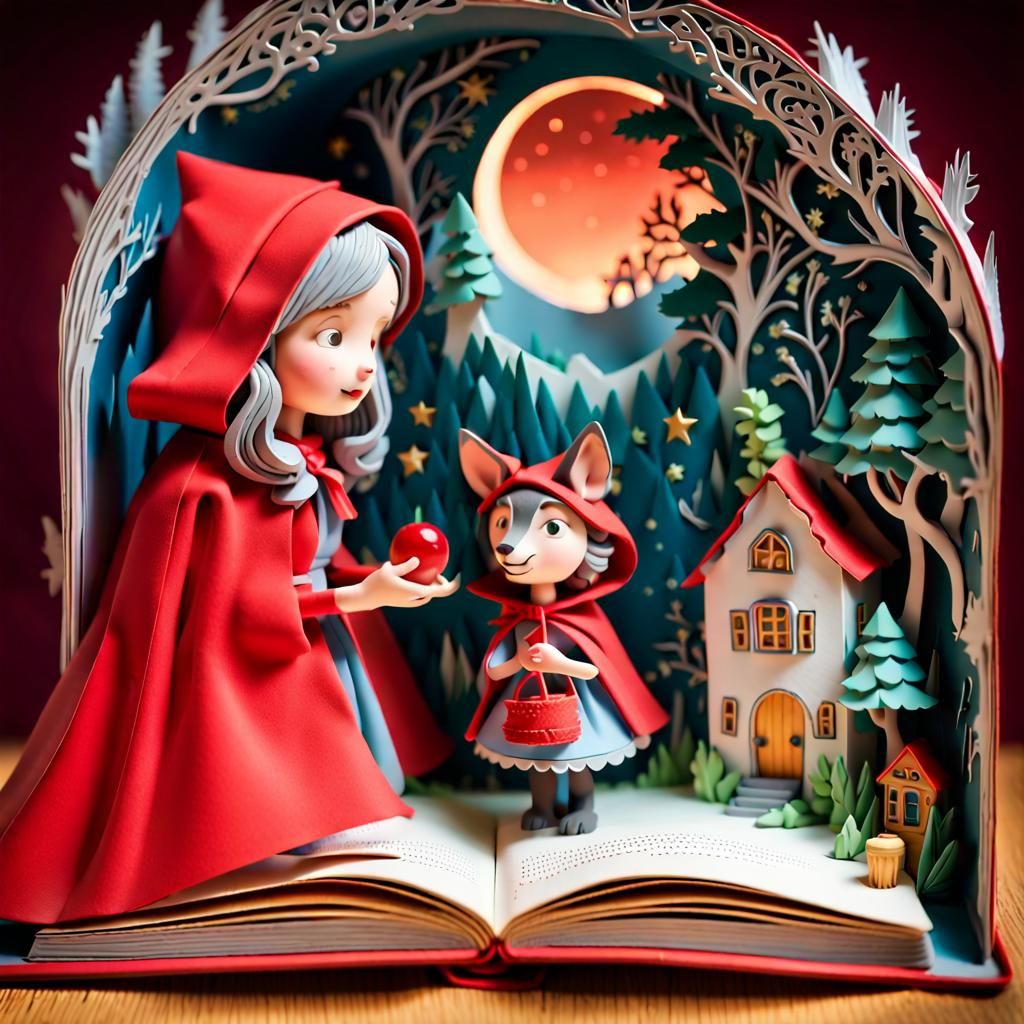 Little Red Riding Hood Pop-Up Book in 3D