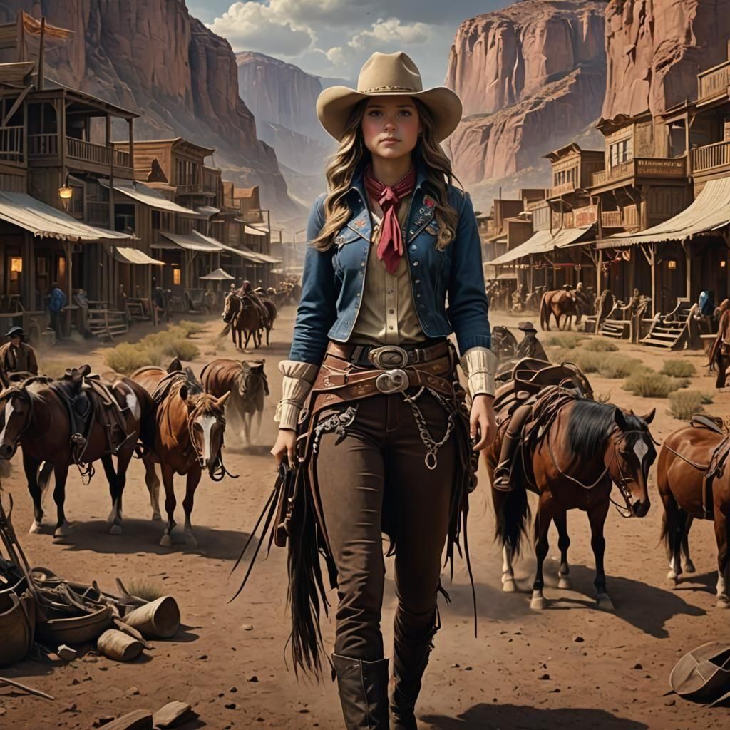 American Girl Cowgirl: Digital Matte Painting