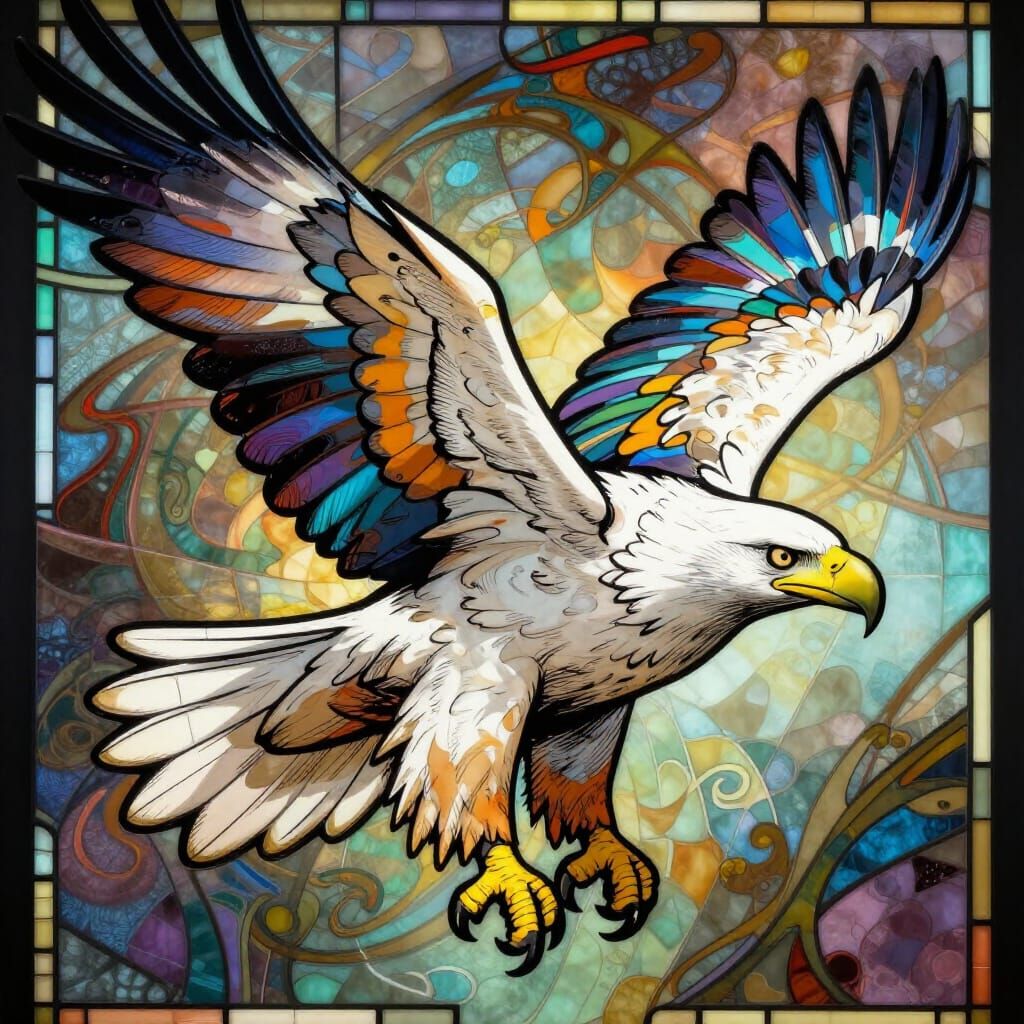 Majestic Eagle in Dynamic Comic Art Style