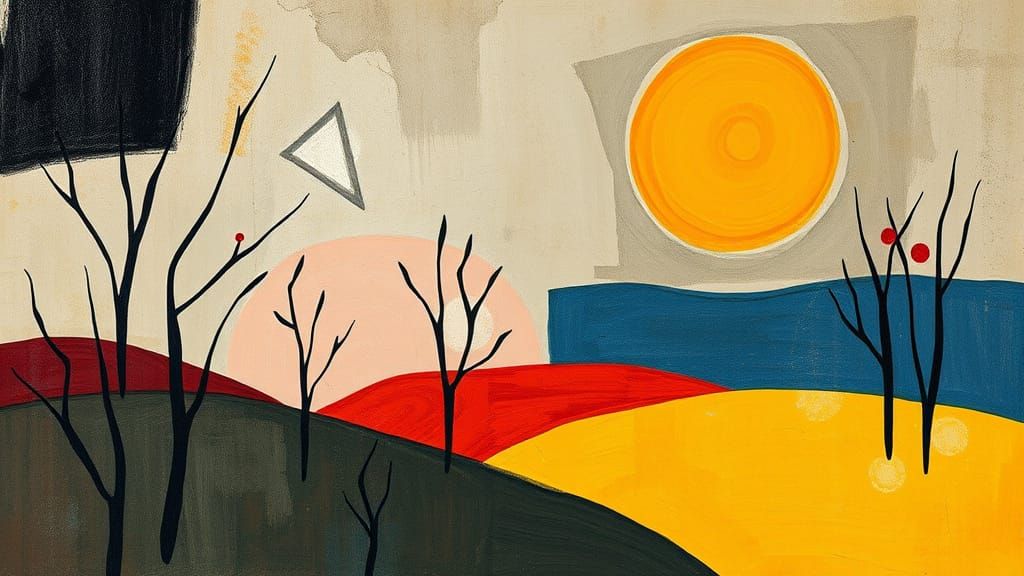 Paul Klee-Inspired Abstract Artwork