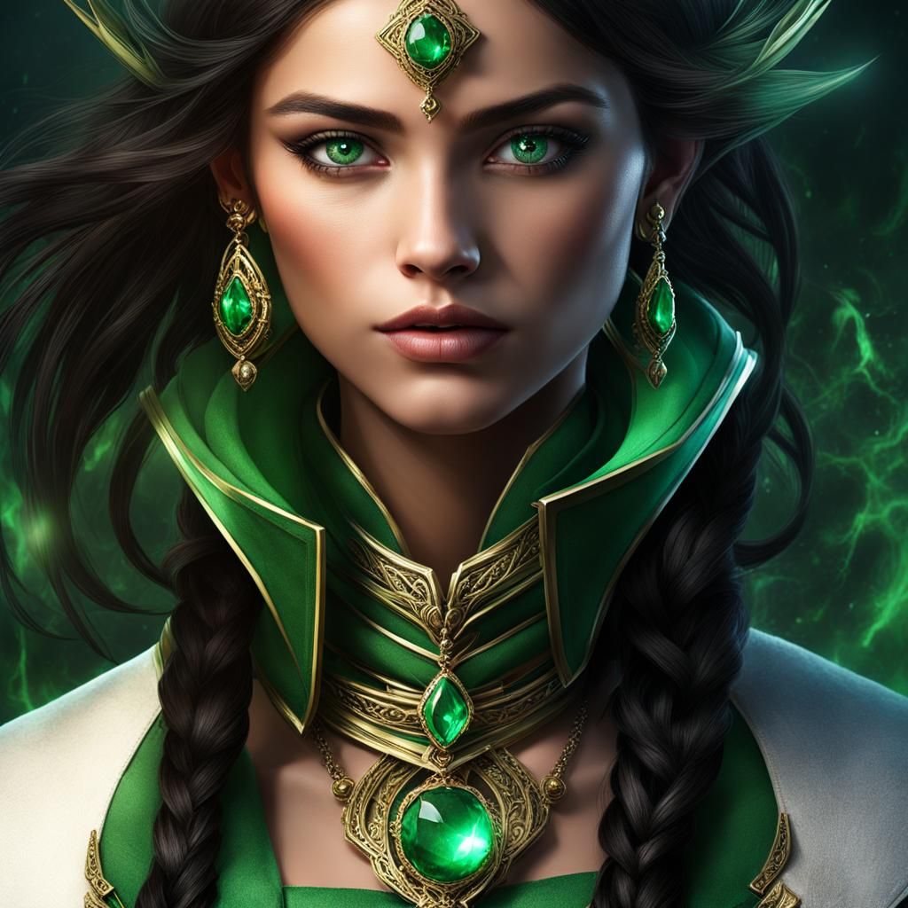 Strong Warrior Woman with Moonshadow Blades