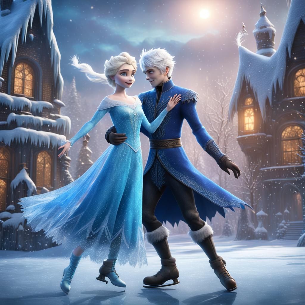 Jack Frost Figure Skating With Elsa