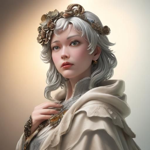 Dramatic Portrait with Vibrant Colors in Baroque Style