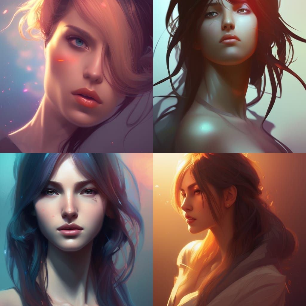 Detailed Portrait of a Woman, Digital Art Style