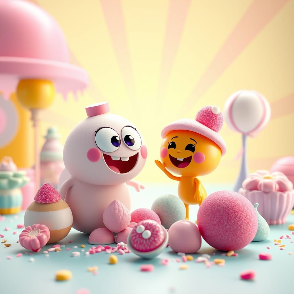 Whimsical Pixar-Inspired Fantasy Scene