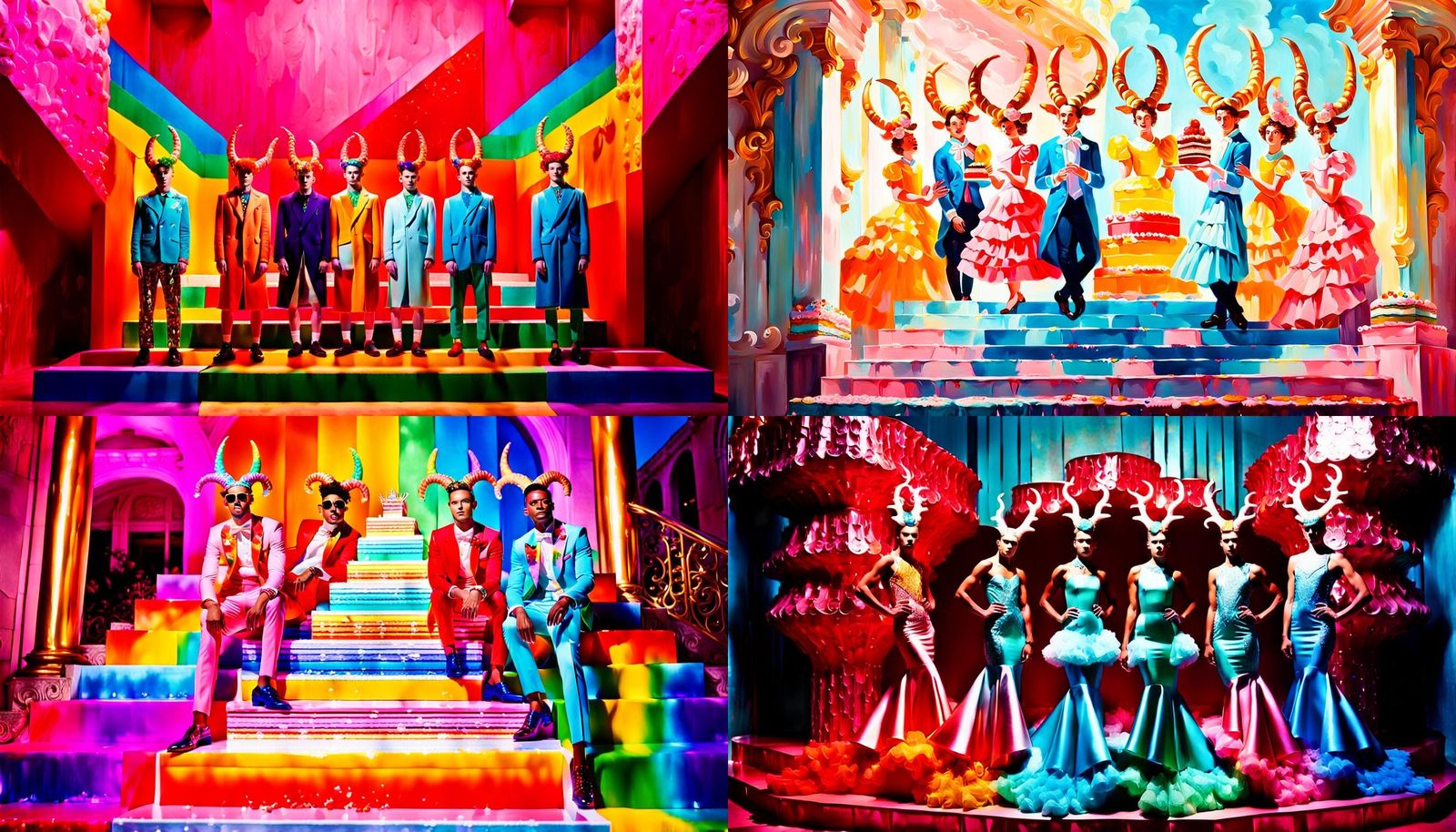 Cake-Inspired Dresses: Men's Fashion Photoshoot