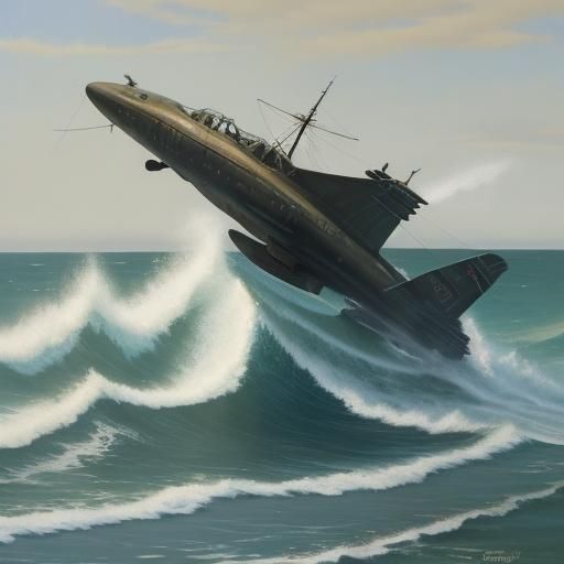 Gurney-Inspired Oil Painting of a Vast Ocean