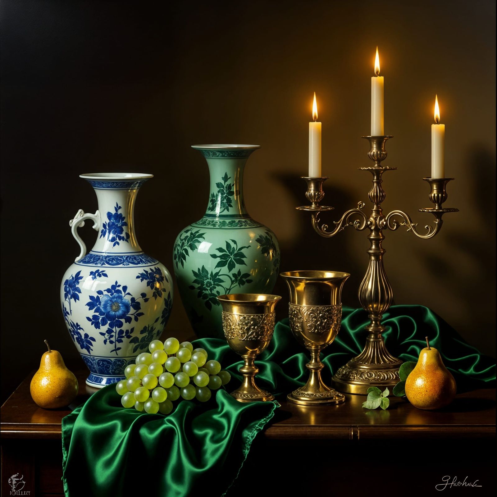 Dramatic Still Life with Precious Objects
