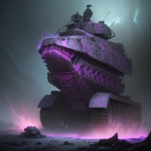Lovecraftian Tank in Dark Fantasy Style