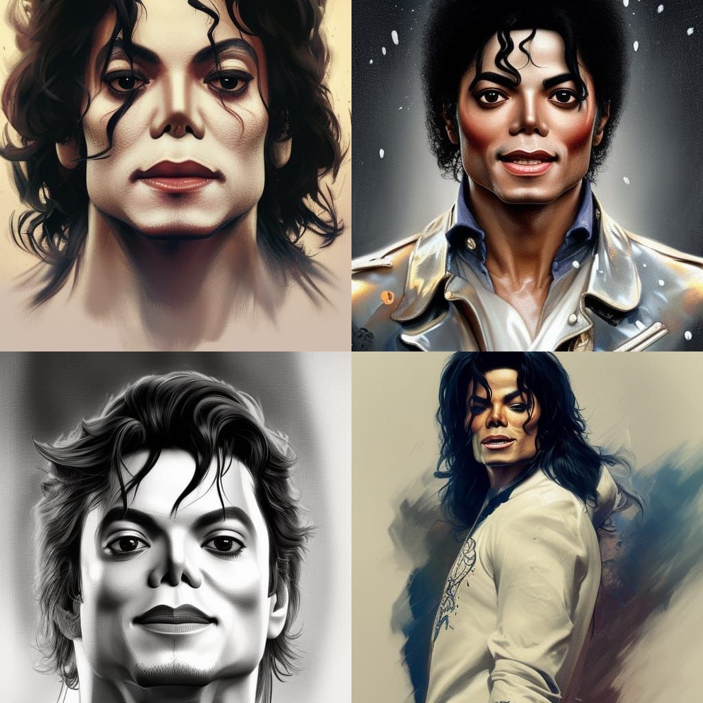 Michael Jackson Portrait in Digital Art Style
