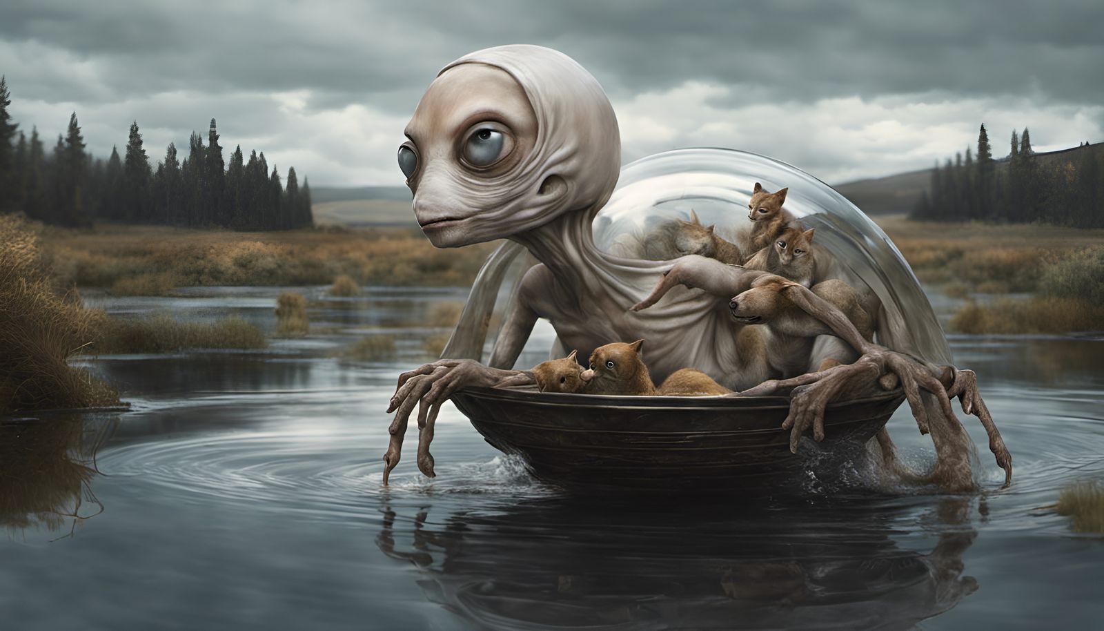 Alien Pets with Glazed Surfaces in Dreamy Style