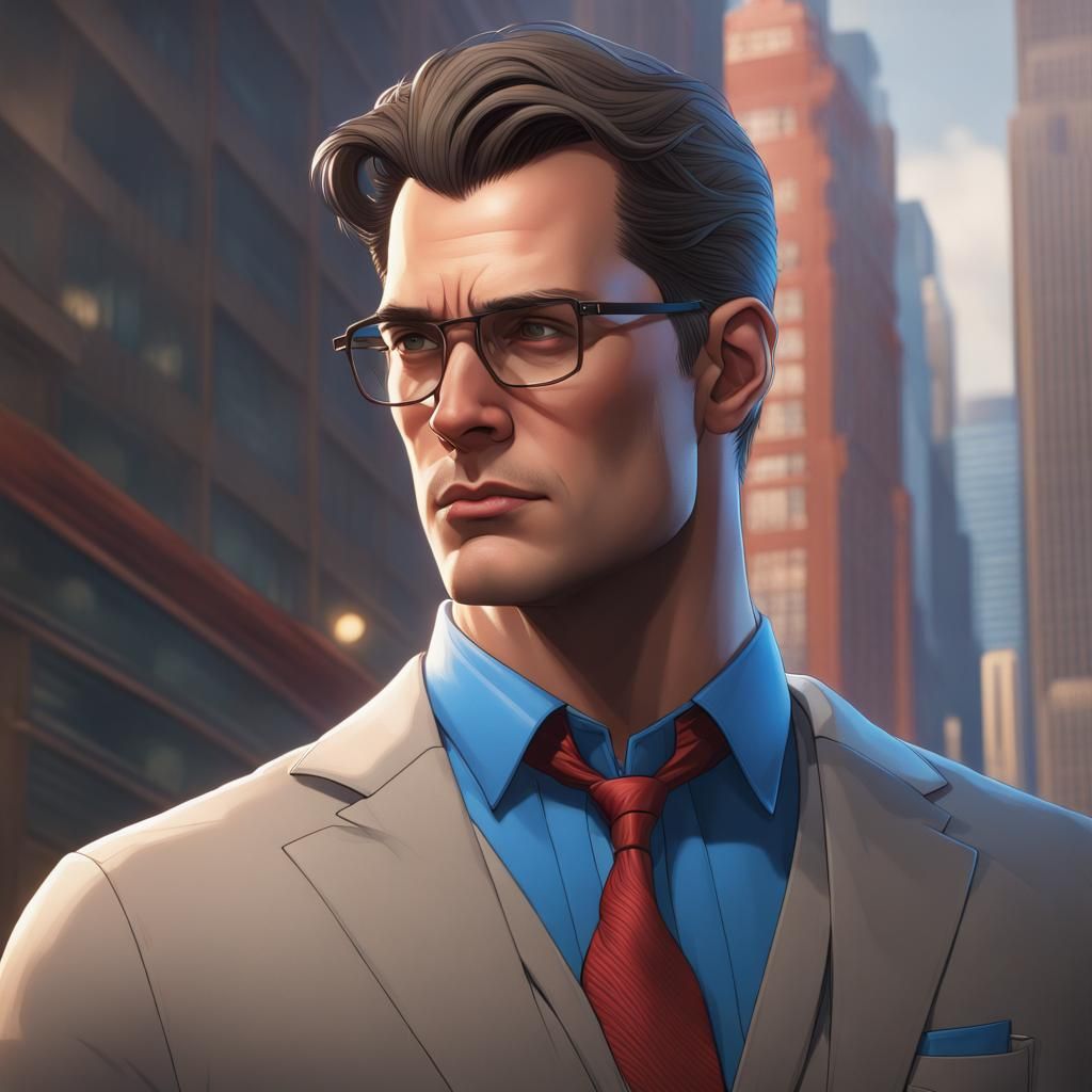 David Corenswet as Clark Kent: Hyperdetailed Art Portrait