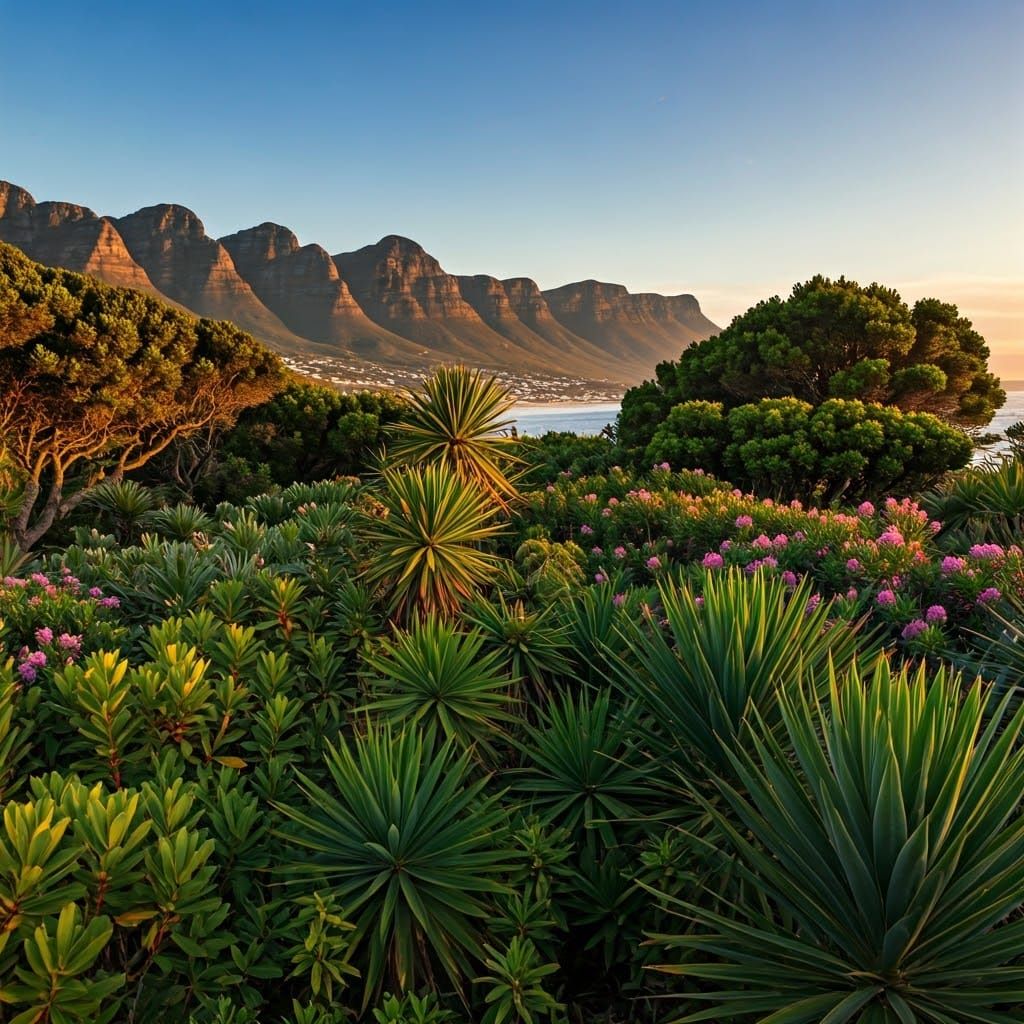 Secret Garden with Kirstenbosch Mountains, Botanical Art