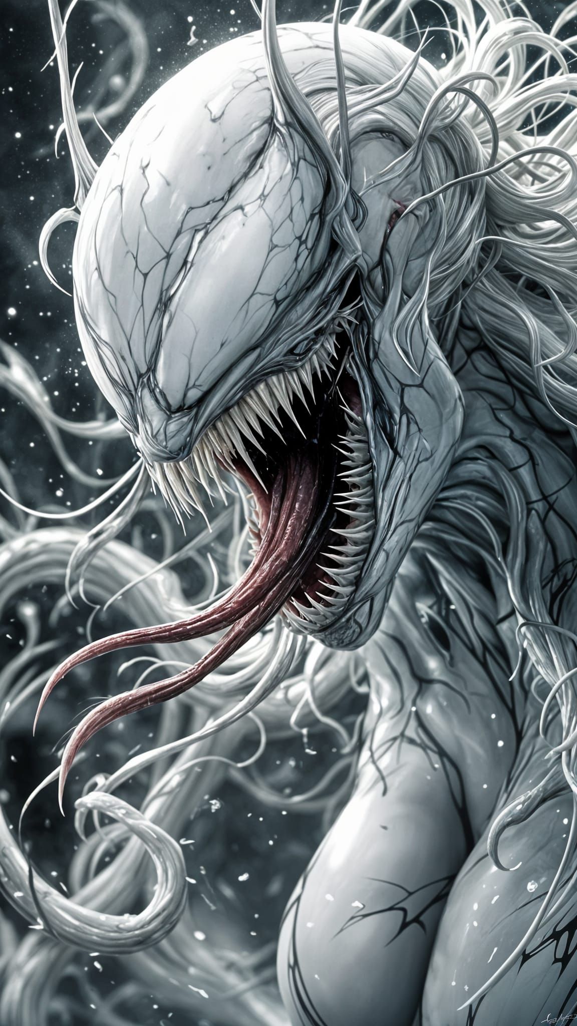 Ethereal Goddess Unleashes Dark Venomous Fury