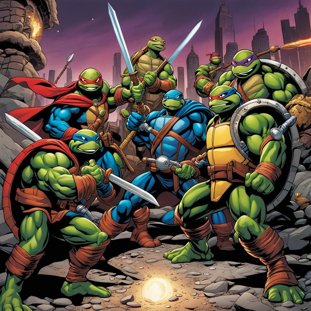 Avengers Clash with Gods in Ninja Turtles' Sewer Lair