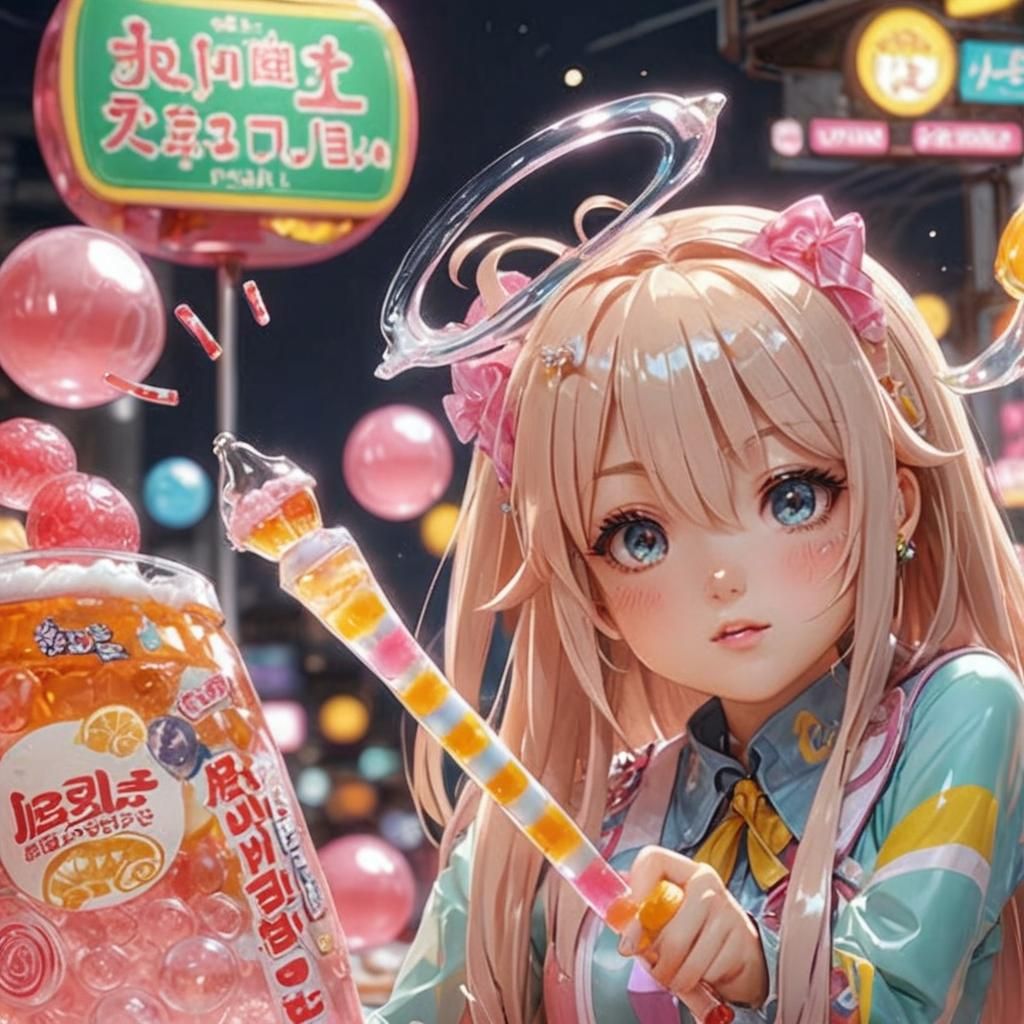 Anime Girl in J-Fashion, 3D Digital Art