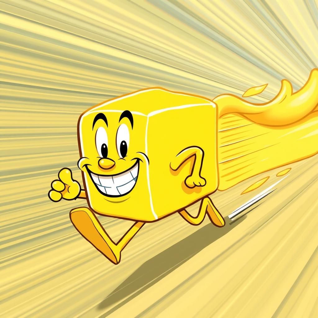 Golden Butter Block Races in Cartoon Network Style
