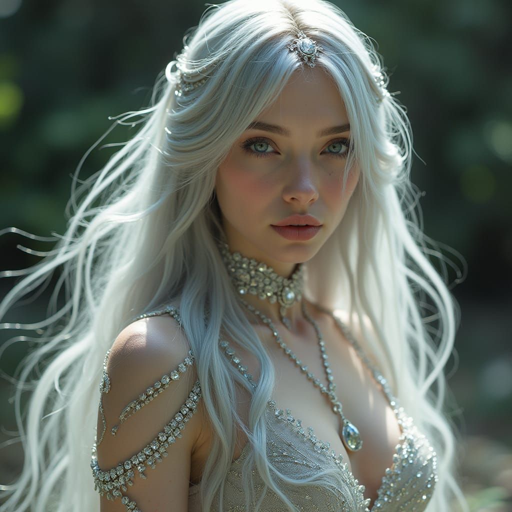 Ethereal Beauty in Art Nouveau Hyperrealism