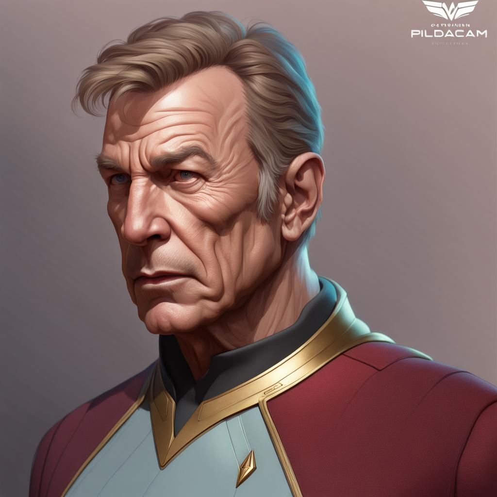Starfleet Captain Portrait in Art Nouveau Style