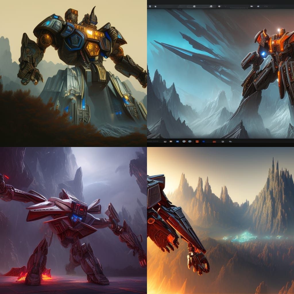 Detailed Transformer Matte Painting in Unreal Engine 5