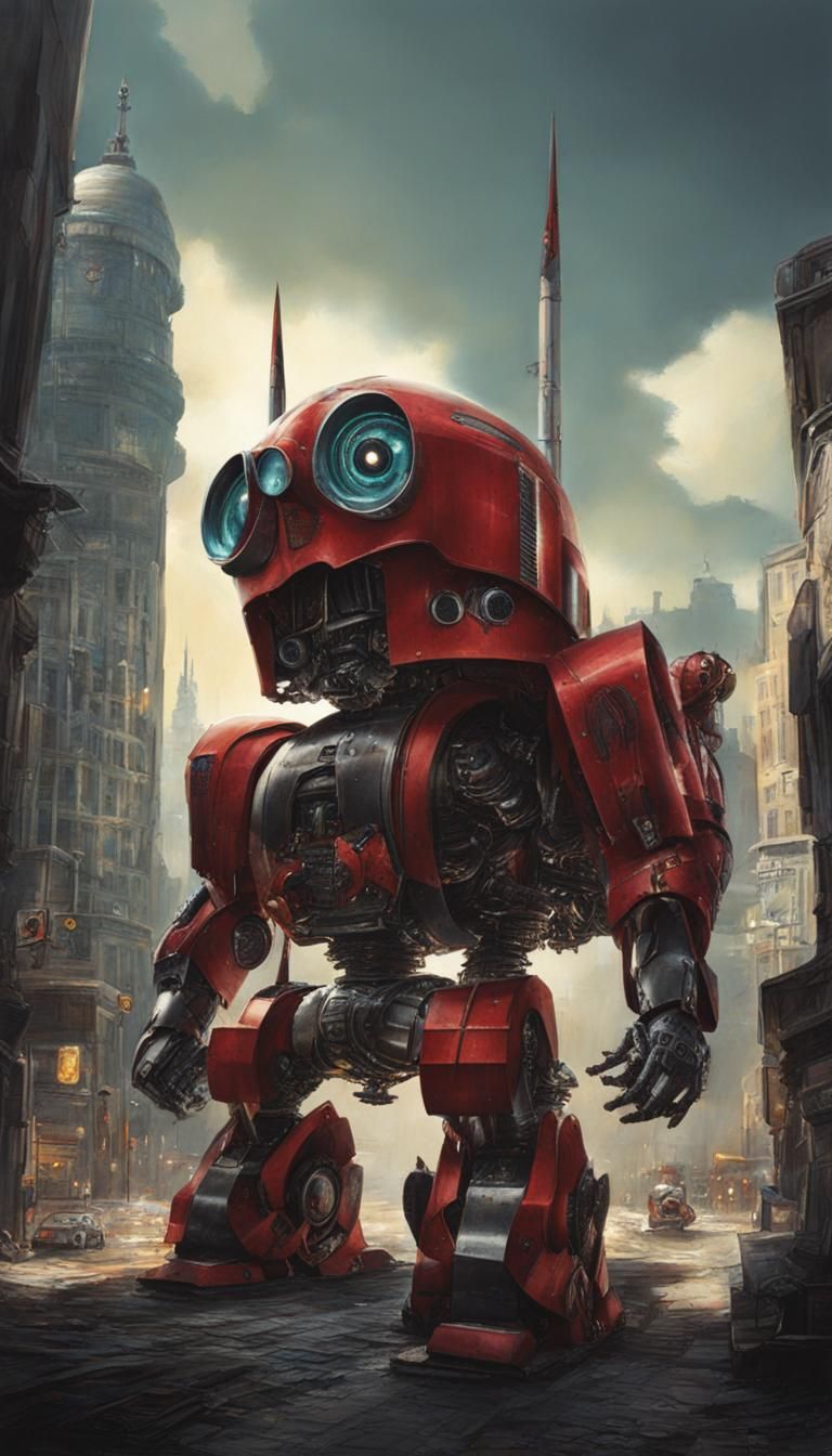 Menacing Robot Monster Illustration