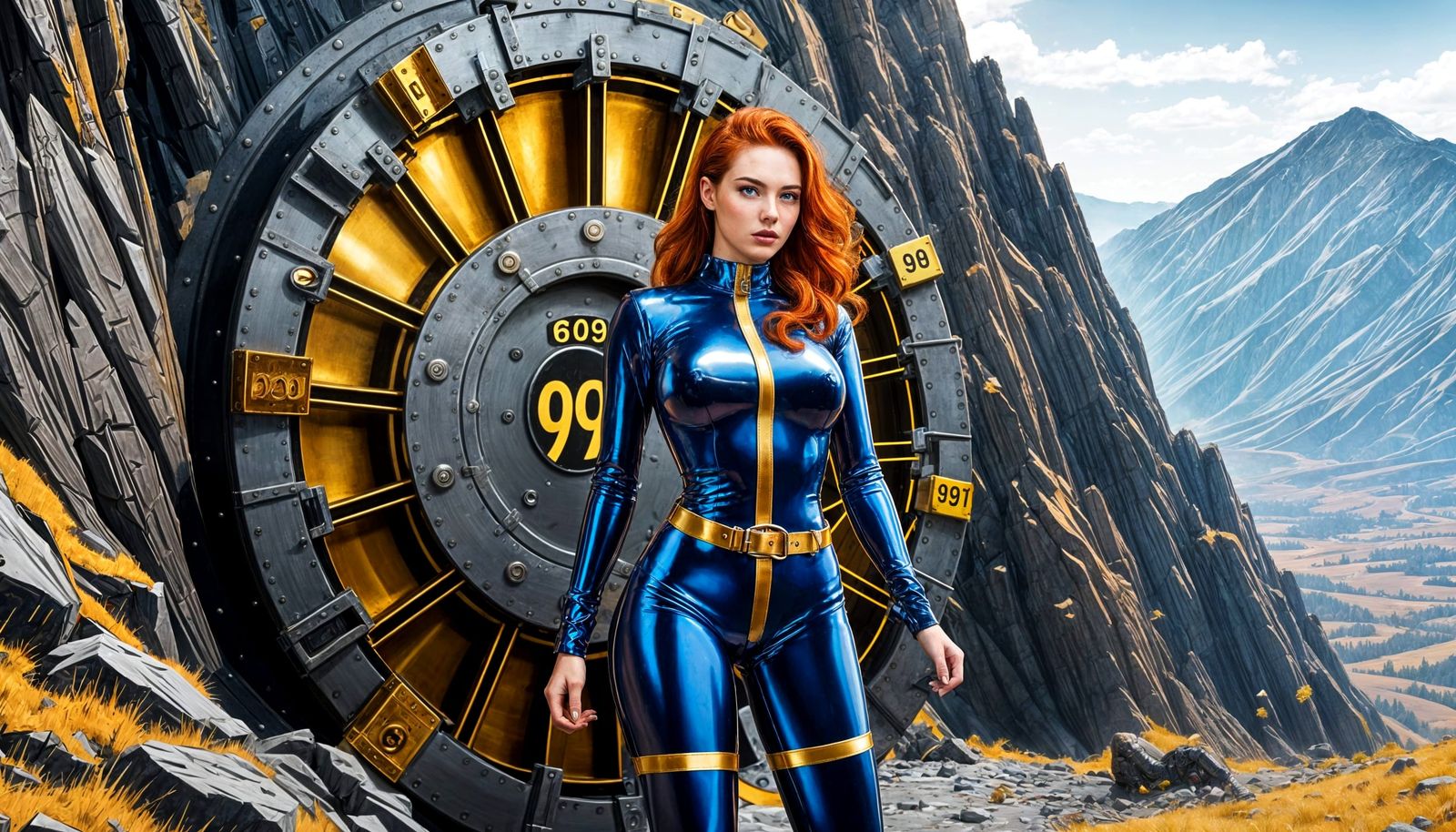 Cyberpunk Post-Apocalyptic Warrior Emerges from the Vault