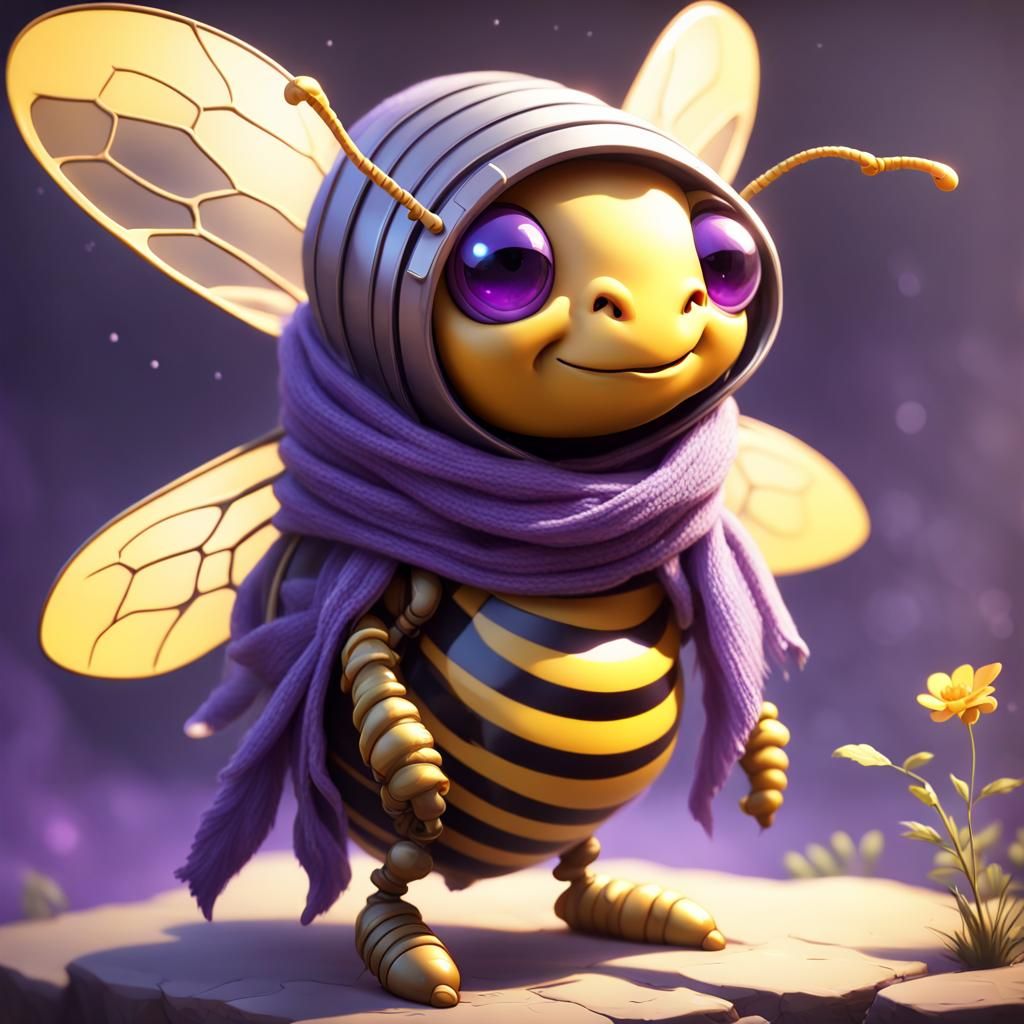 Anthropomorphic Bee in Dark Fantasy Concept Art