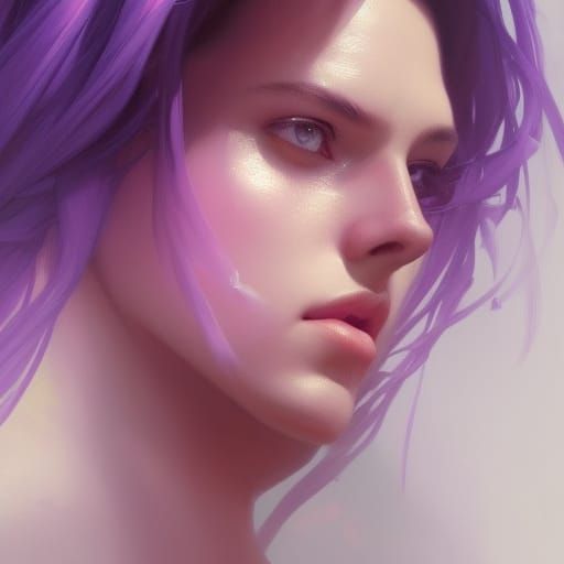 Detailed Lavender Portrait in Hyperdetailed Style