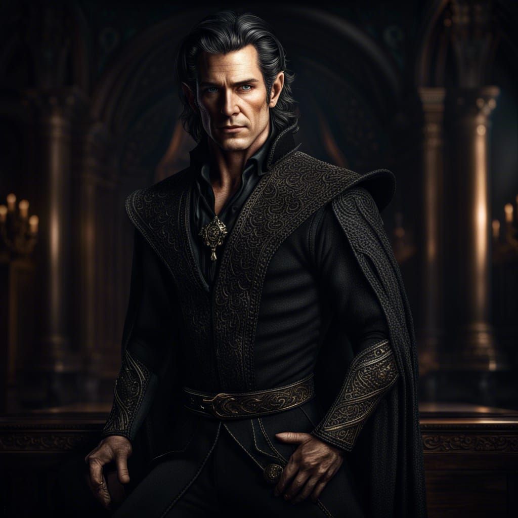 Handsome Dark-Haired Elf in High Definition