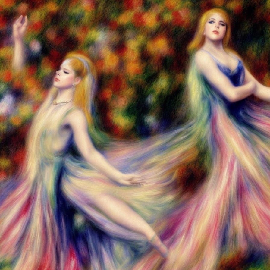 Stevie Nicks in Ballet Class: Renoir-Style Painting