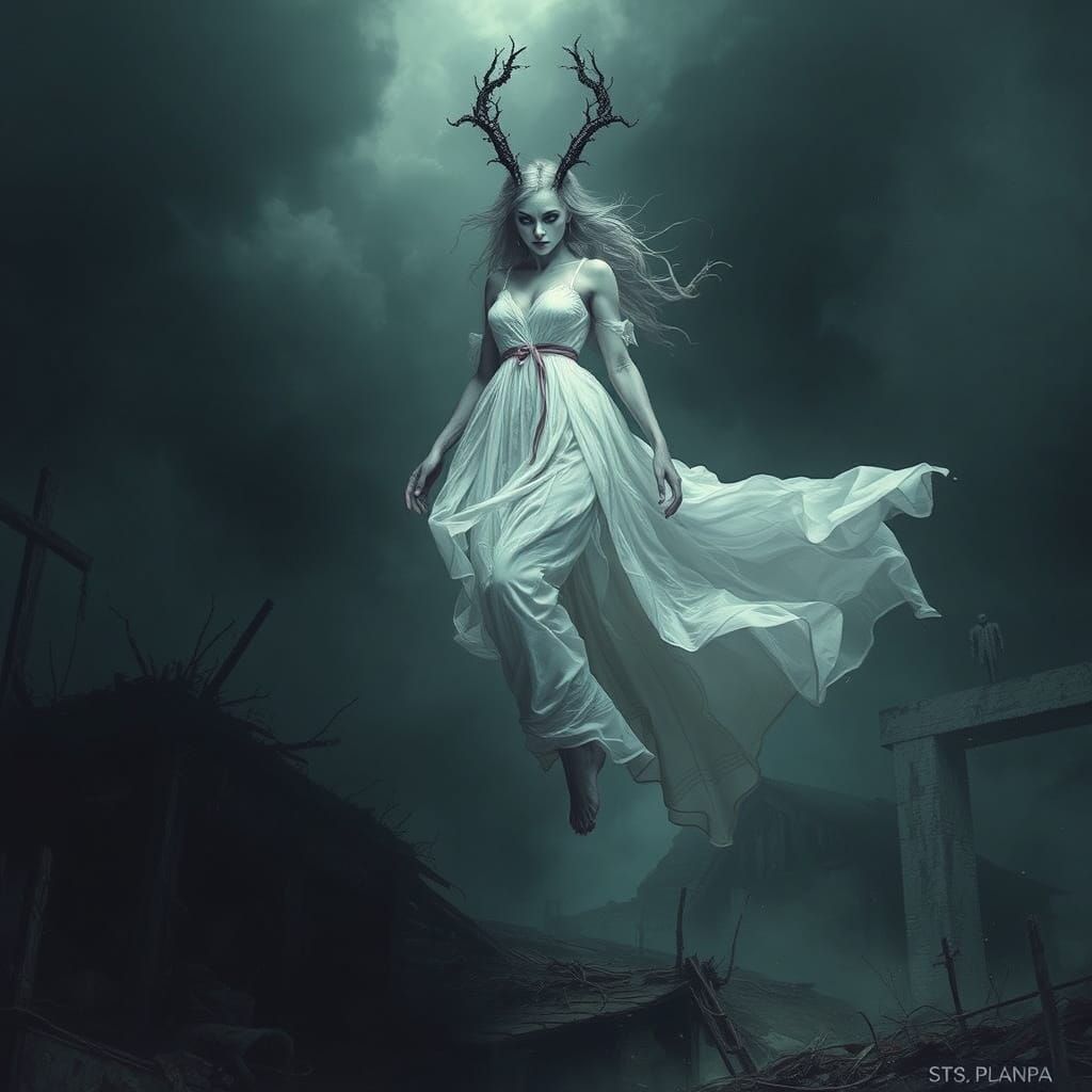 Plague Demoness in Haunting Gothic Style